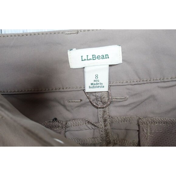 LL Bean Access Trail Pants Straight Leg Toasted Almond Size 8 Reg - Picture 5 of 11